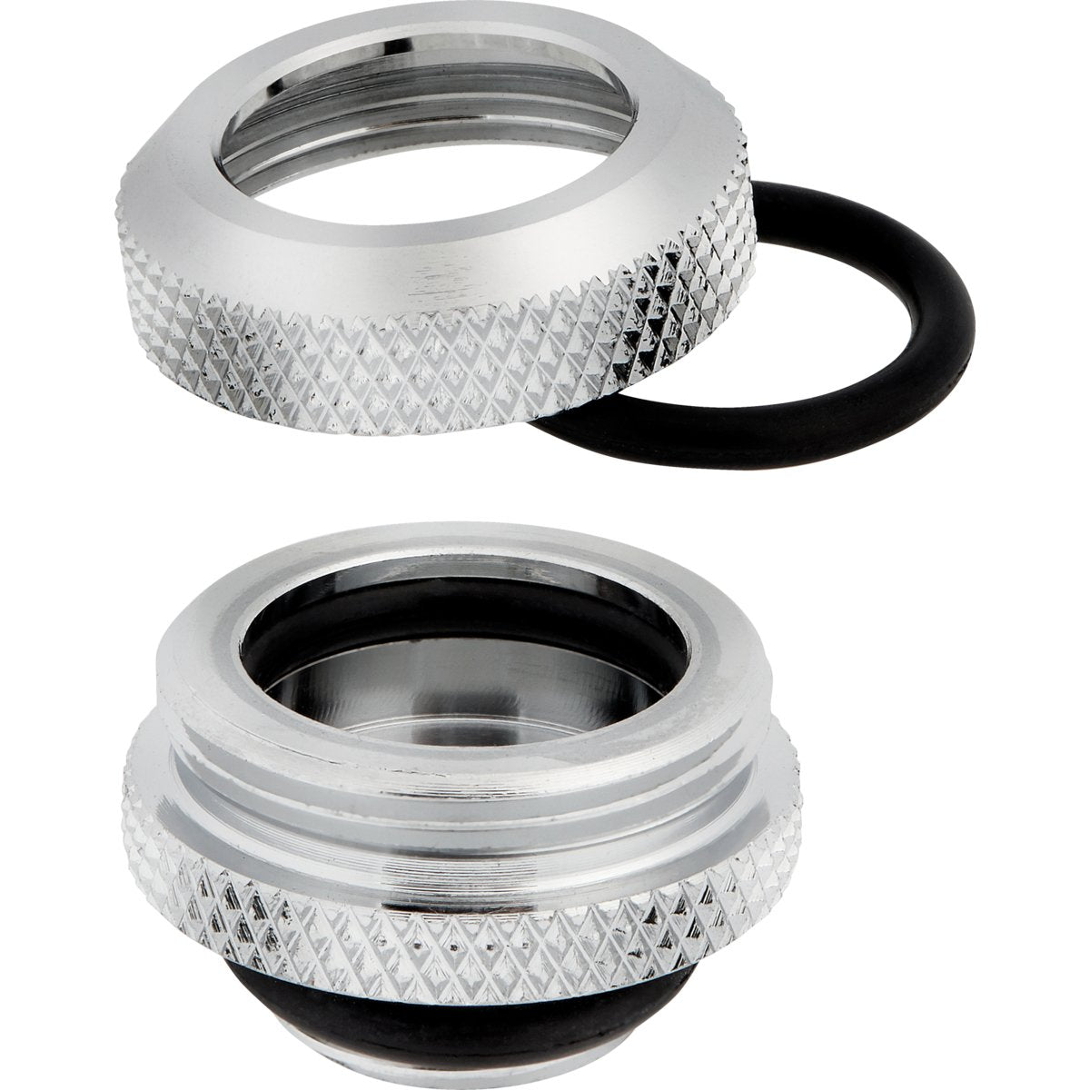 Corsair Conector 14 Mm Hydro X Series Xf Rígido Pack 4 Unidades Cromo