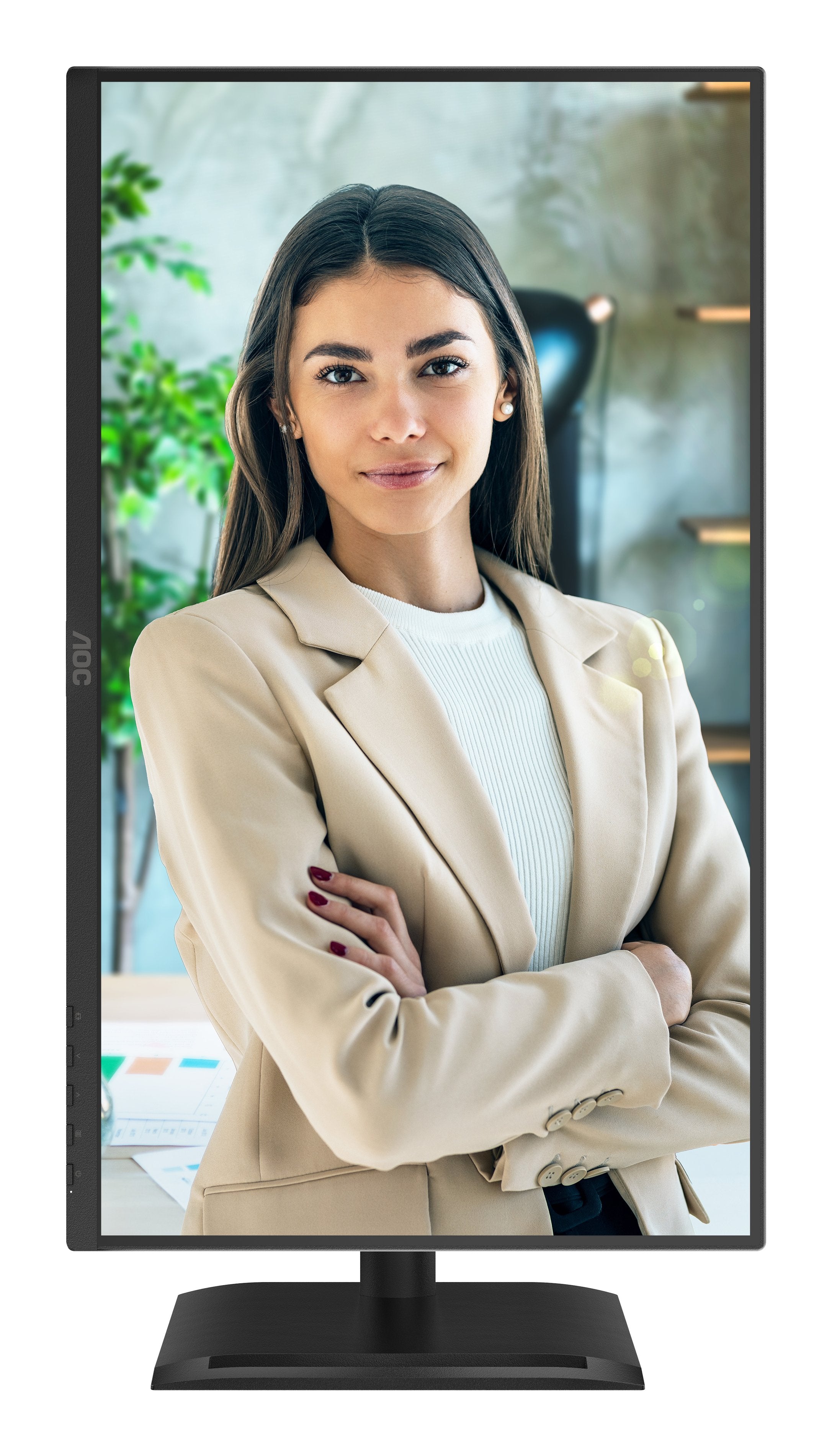 Aoc 24p4cv 23.8" Ips Fhd 120hz 4ms Hdmi Dp Usb C Pd96w Hub Usb Speakers Has 150mm