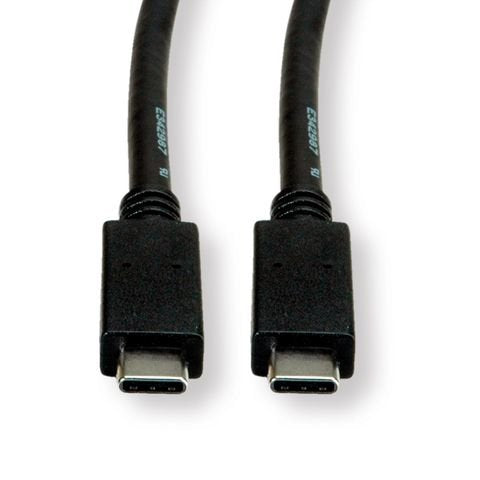 Roline Verde Usb 3.2 Gen 2 Cable, C-C, St St, 10gbit S, Emark, 100w, Schwarz, 0,5 M