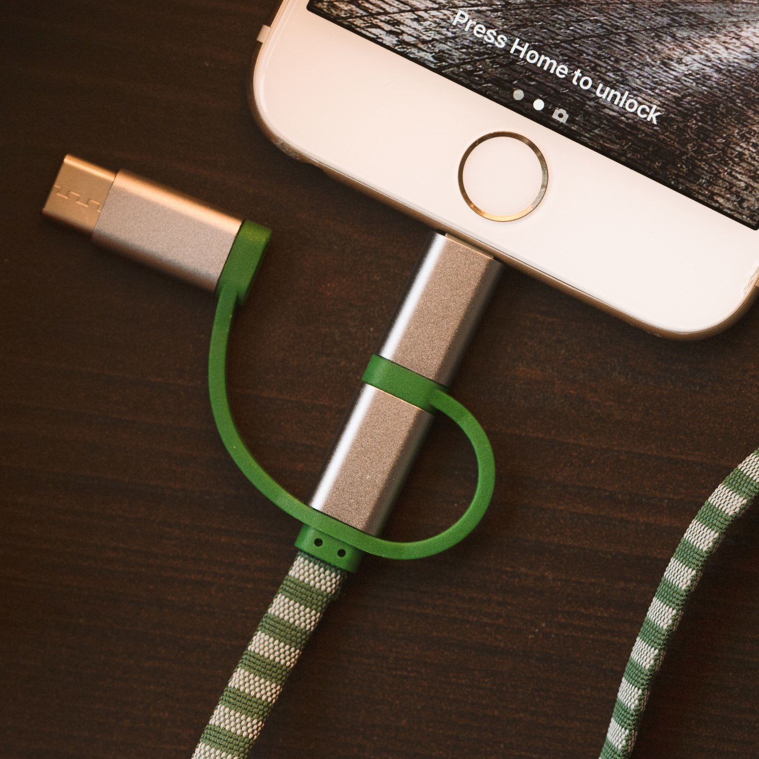 Cable Hogwarts Slytherin 3 En 1 Lightning/Micro/Usb-C
