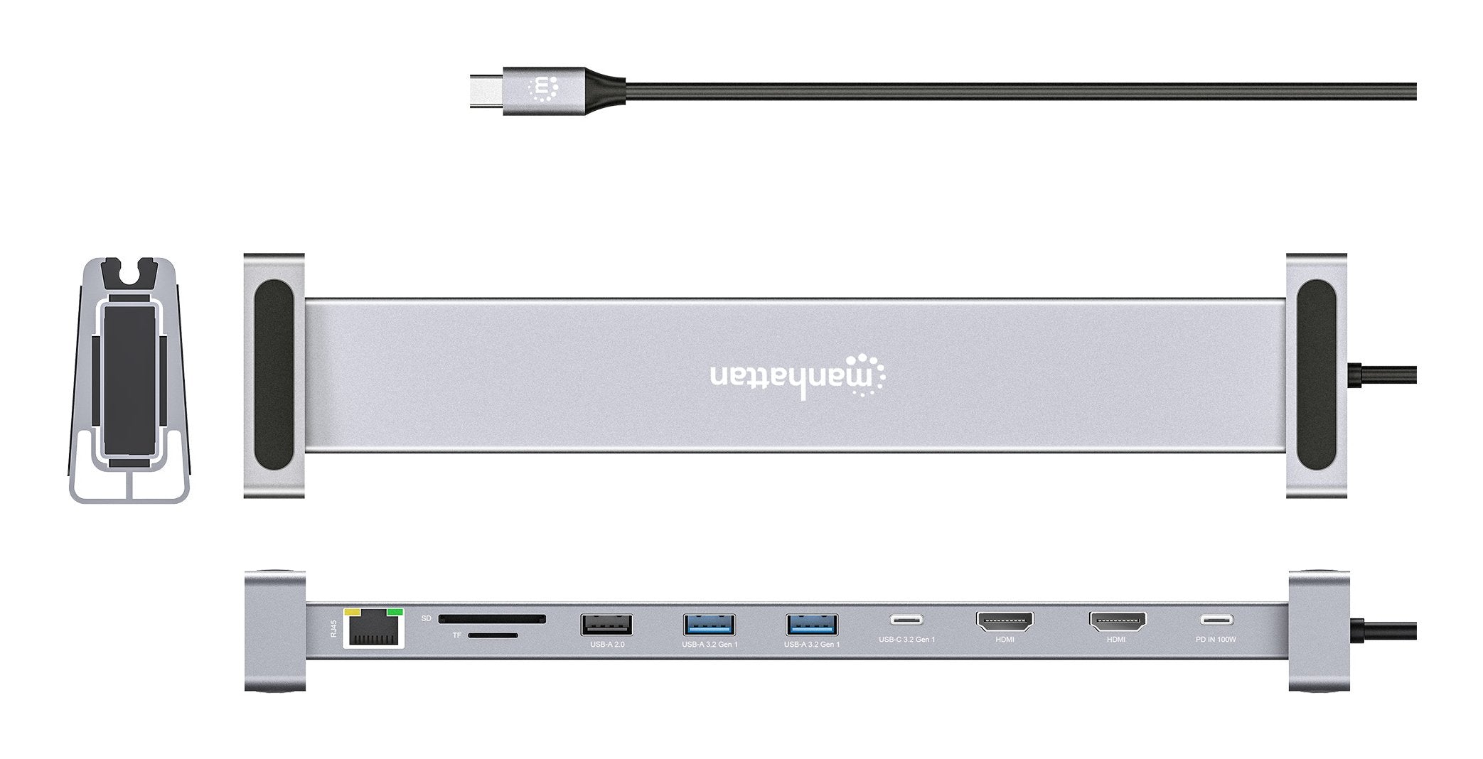Dockin Manhattan 10-In-1 4k Usb-C Pd Gmation 2xhdmi