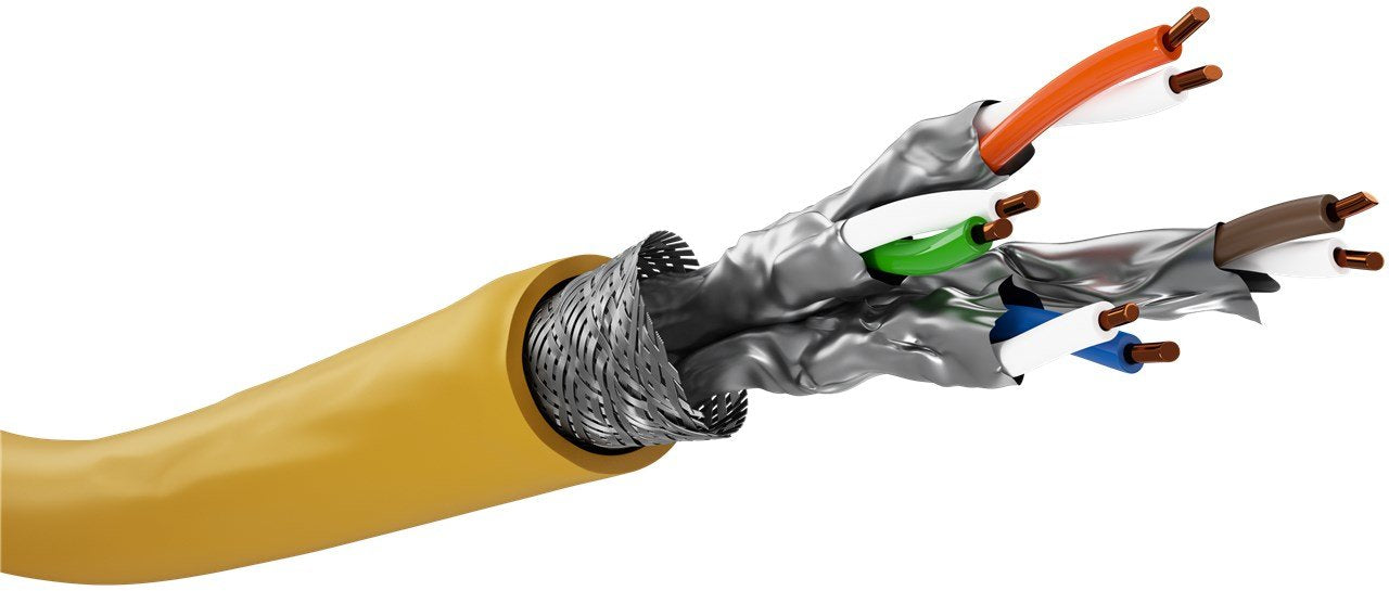 EAN 4040849611261 - Goobay 61126 cable de red Amarillo 25 m Cat8.1 S/FTP (S-STP) imagen 1