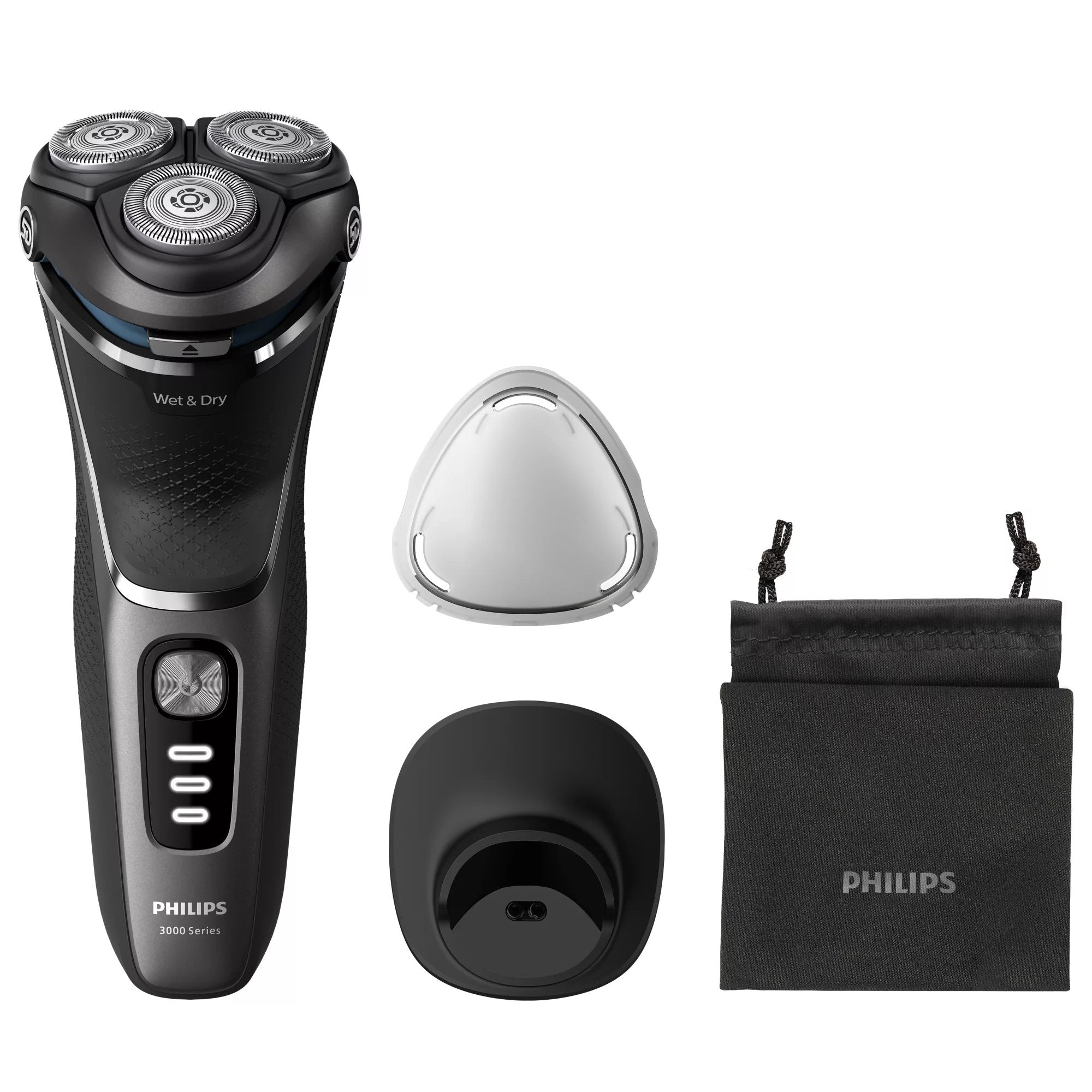 EAN 8720689018630 - Philips S3343/13 afeitadora Máquina de afeitar de rotación Recortadora Negro, Cromo imagen 1
