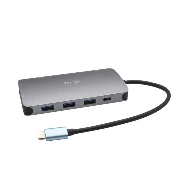 I-Tec Usb-C Metal Dock 1xhdmi 1xvga 1xsd+1xmicrosd Card Reader 1xglan 1xaudio Mic 3xusb 3.1 1xusb-C Data 1xusb-C Pd + Charger 100w