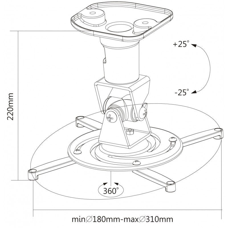 EAN 4005039230677 - Reflecta Supvex montaje para projector Techo Blanco imagen 3