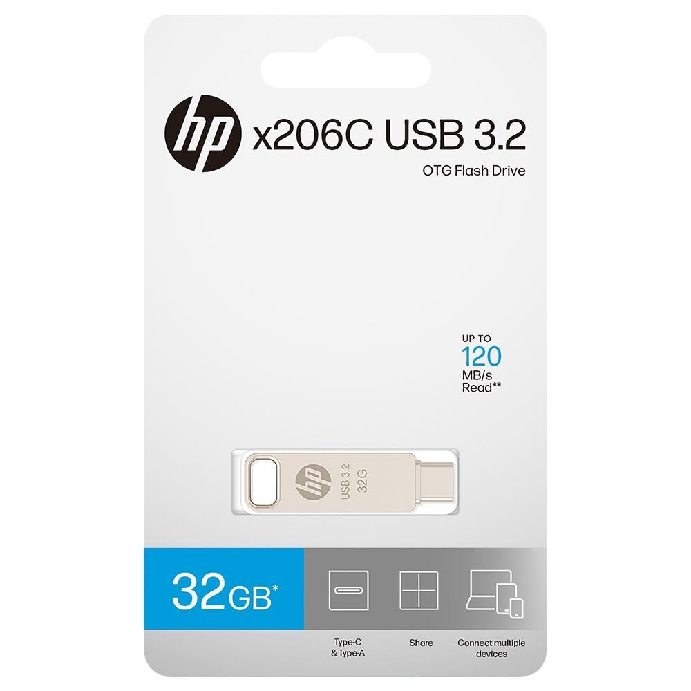 Stick Hp X206c - Usb-Flash-Laufwerk - 32 Gb - Usb 3.2 (Hpfd206c-A-32)