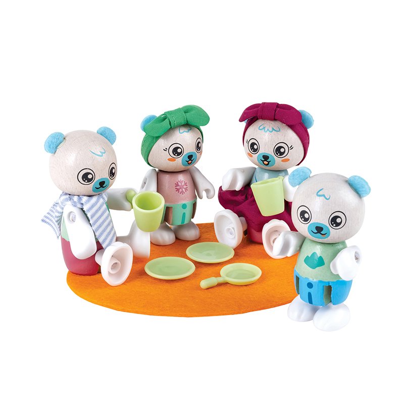 Hape Figura De Juguete De La Familia Del Oso Polar E3529