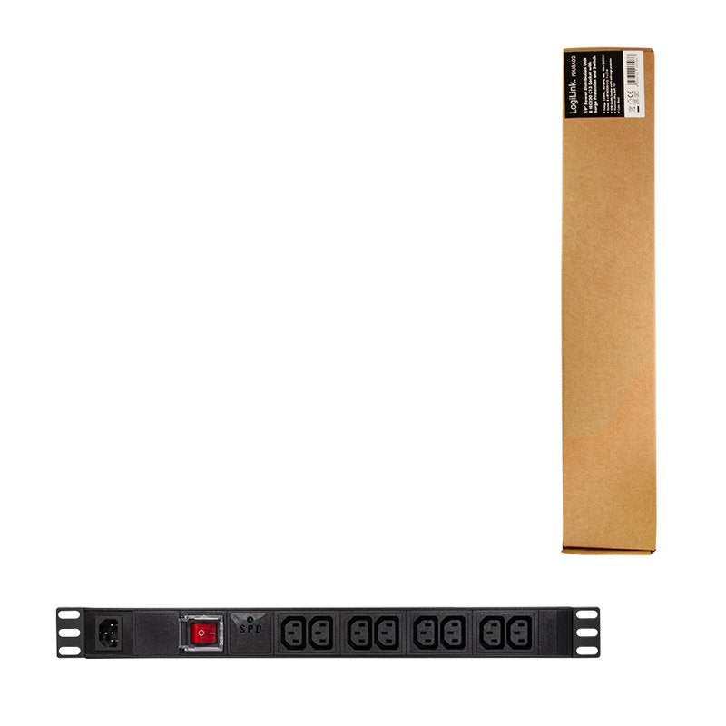 Logilink Pdu8a02 Unidad De Distribución De Energía (Pdu) 1u Negro 8 Salidas Ac