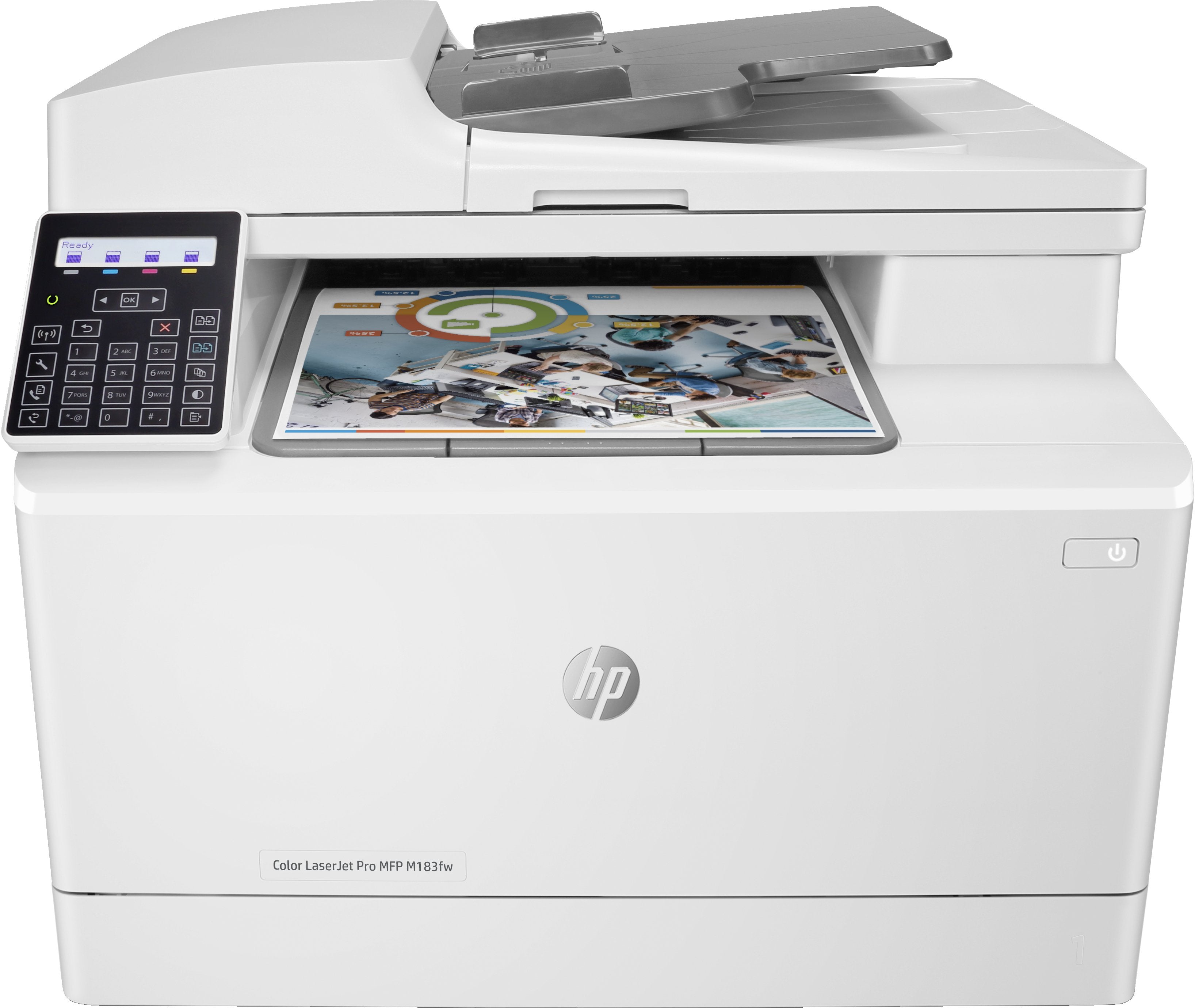 Multifunción Láser Color Hp Láserjet Pro M183fw Wifi Fax Blanca