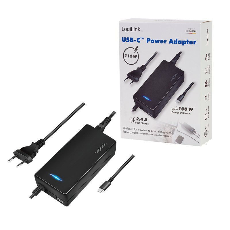Logilink Usb-C Ladeadaptador Usb-C 100w, Usb-A 12w