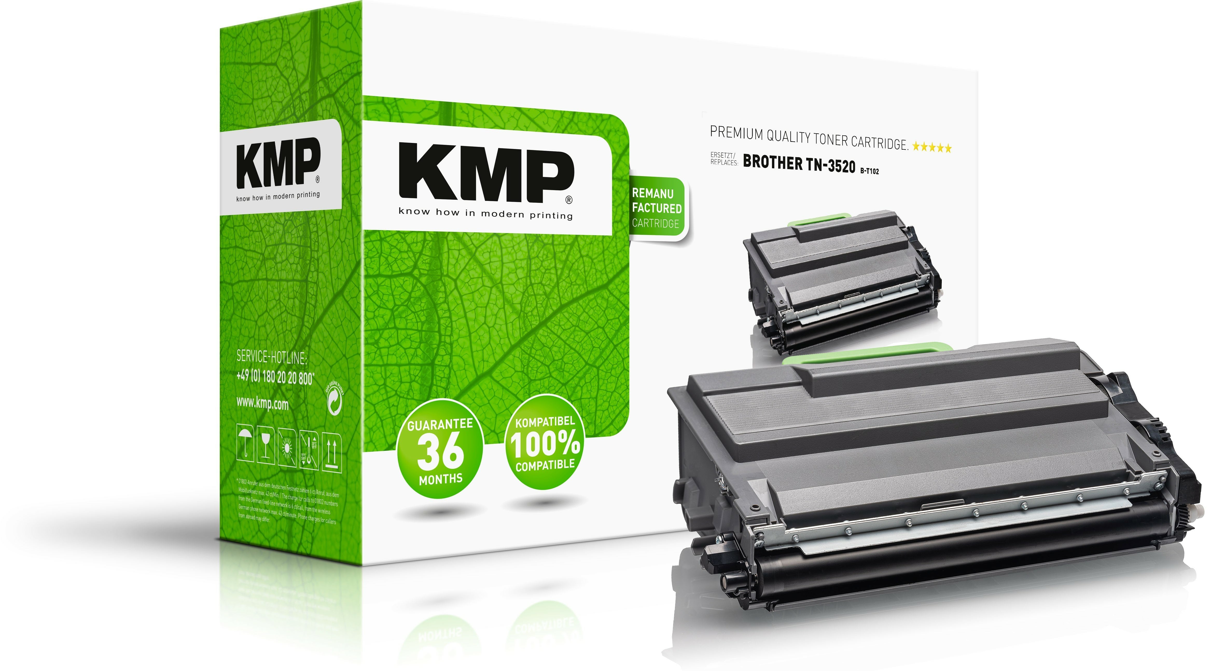 Kmp Toner Brother Tn3520/Tn-3520 Black 20.000 S. B-T102 Extern Retail
