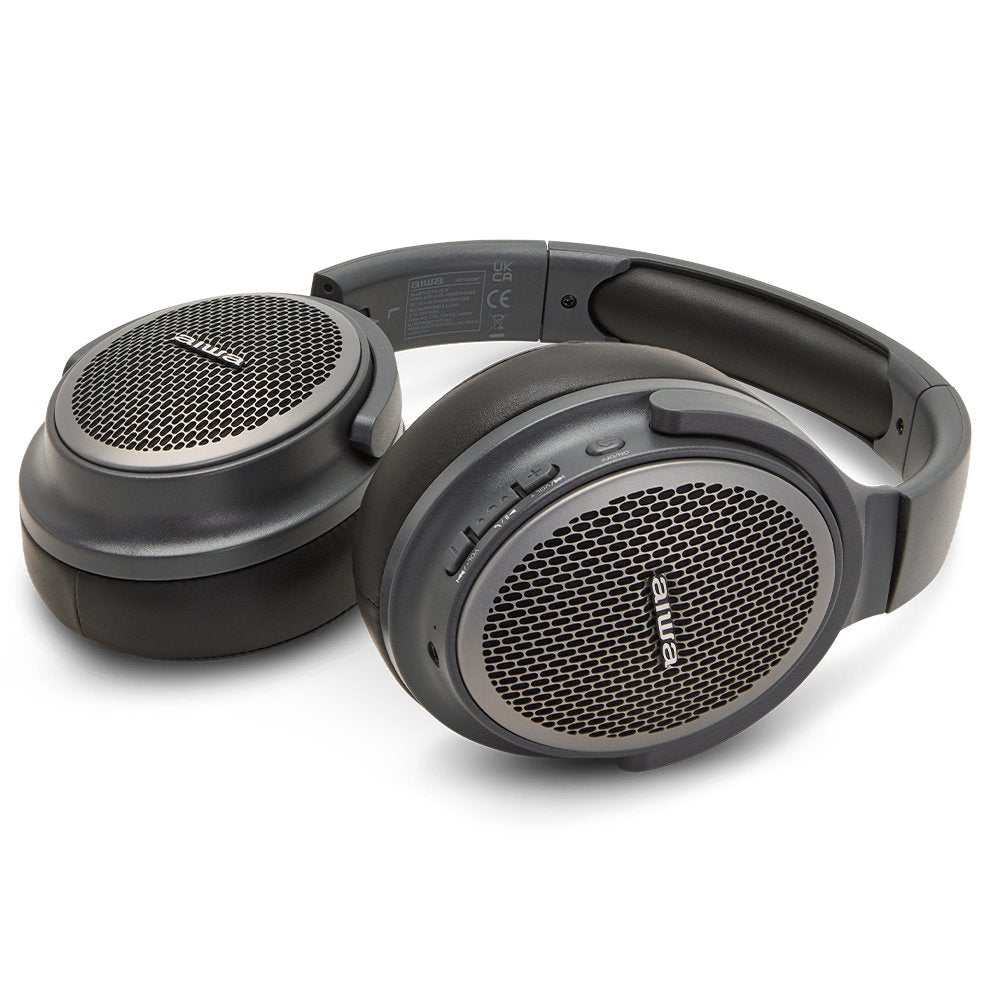 Auriculares Inalámbricos Aiwa Hst-250bt Tn Con Micrófono Bluetooth Gris