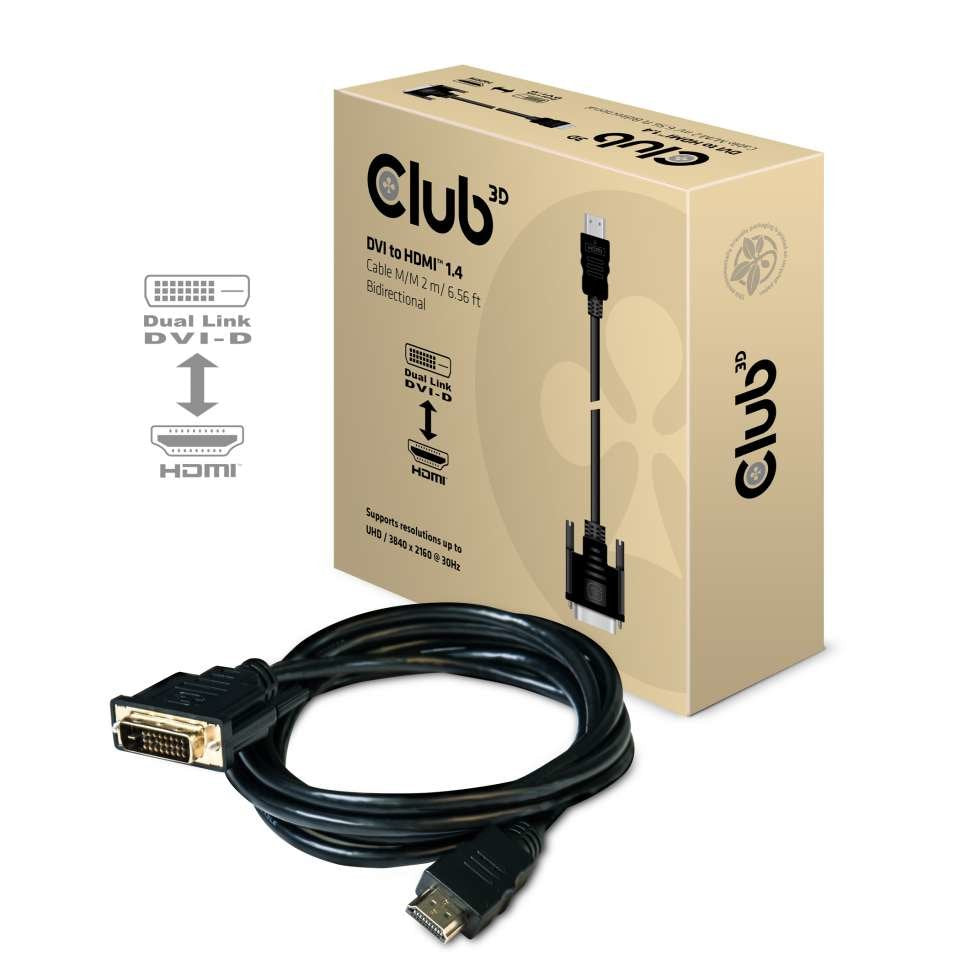 EAN 8719214471033 - CLUB3D CAC-1210 adaptador de cable de vídeo DVI Dual Link HDMI tipo A (Estándar) Negro imagen 2