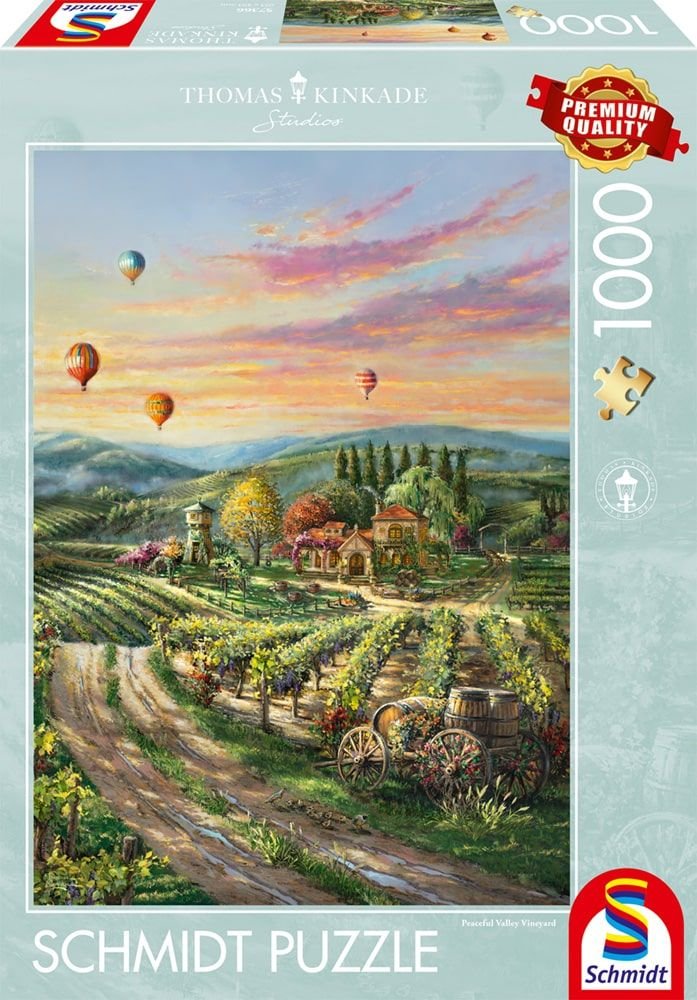 Puzzle Schmidt Spiele Thomas Kinkade Mudios: Peaceful Valley Vineyard, Puzzle 57366