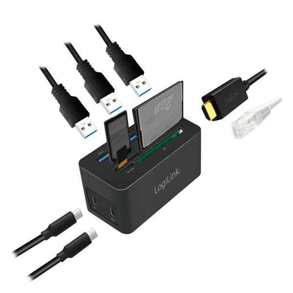 EAN 4052792061338 - LogiLink UA0370 base para portátil y replicador de puertos Alámbrico USB 3.2 Gen 1 (3.1 Gen 1) Type-C Neg imagen 6