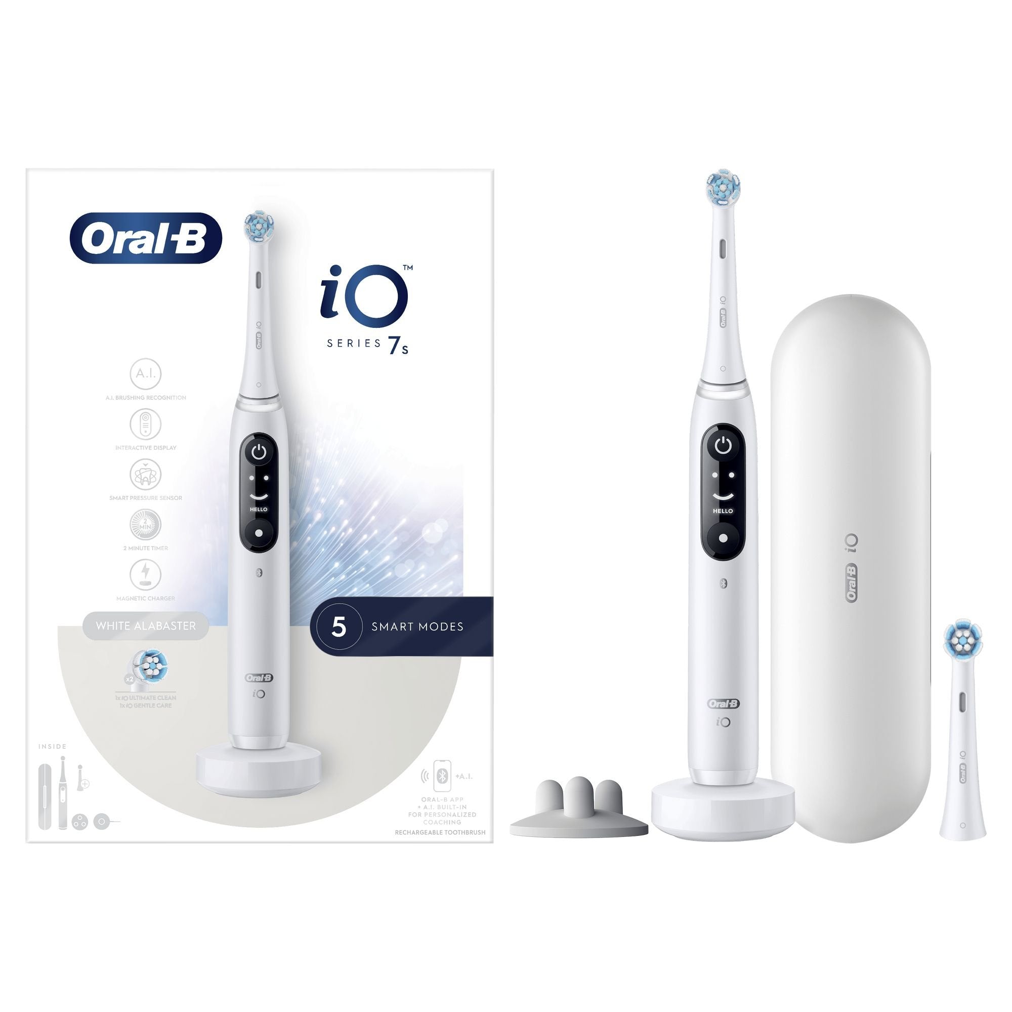 EAN 4210201408789 - Oral-B iO 7S Adulto Cepillo de dientes oscilante Blanco imagen 3