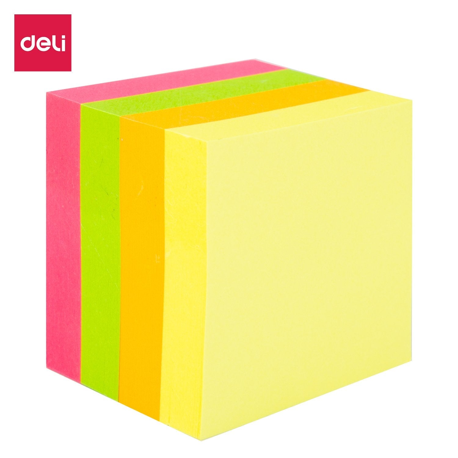 Deli Cubo Notas 4x100h 51x51mm Colores Surtidos Neon