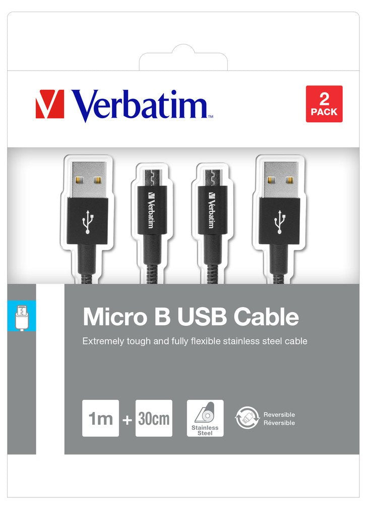 EAN 0023942488750 - Verbatim 48875 cable USB USB 3.2 Gen 1 (3.1 Gen 1) 1 m Micro-USB A USB A Negro imagen 3