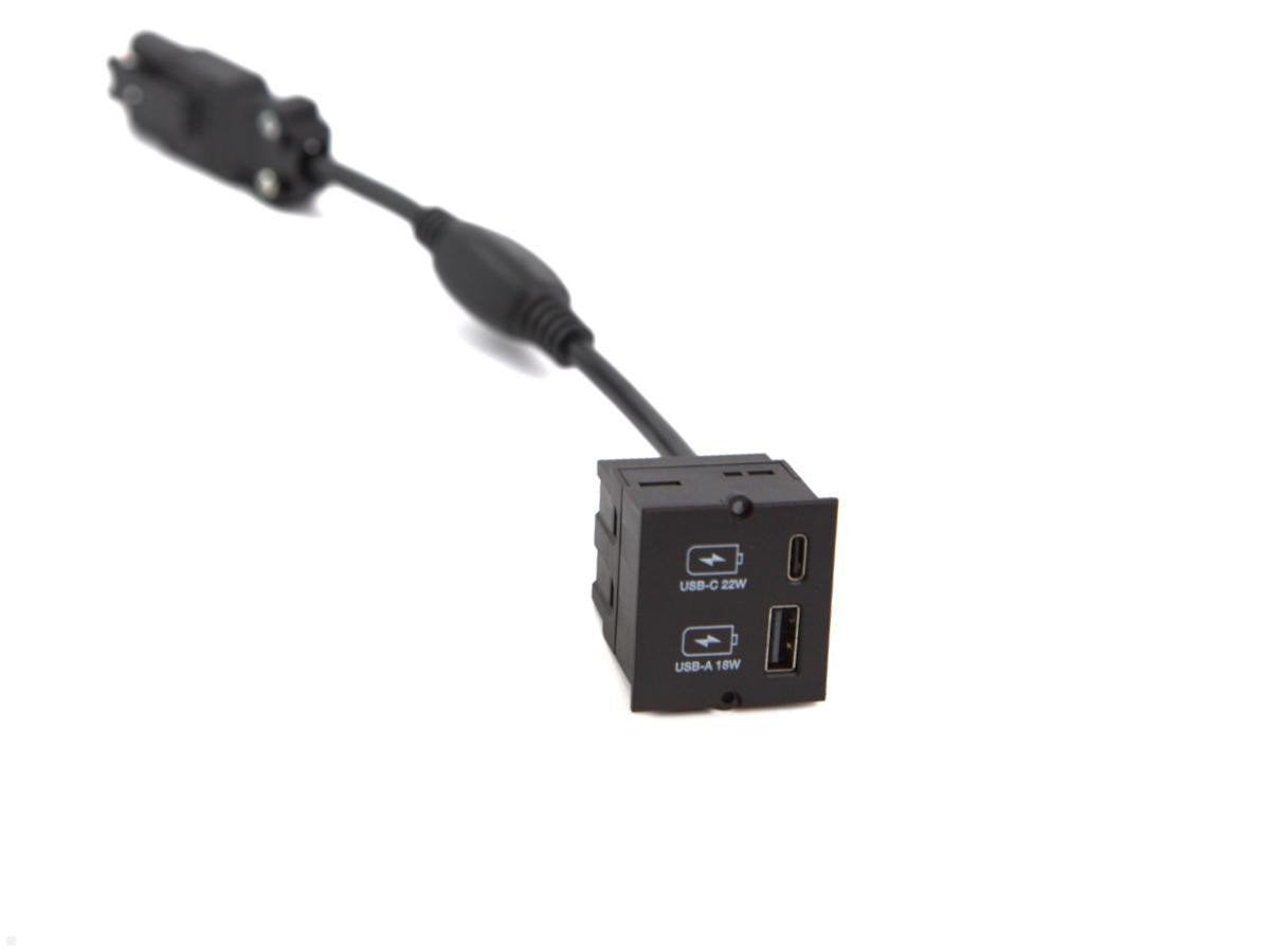 Bachmann Cargador Usb De Módulo Personalizado, Usb-A + Usb-C, Cargador Negro, Para Enchufes De Mesa 917227