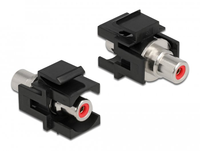 Keystone Modul Cinch Buchse > Cinch Buchse Rot Schwarz