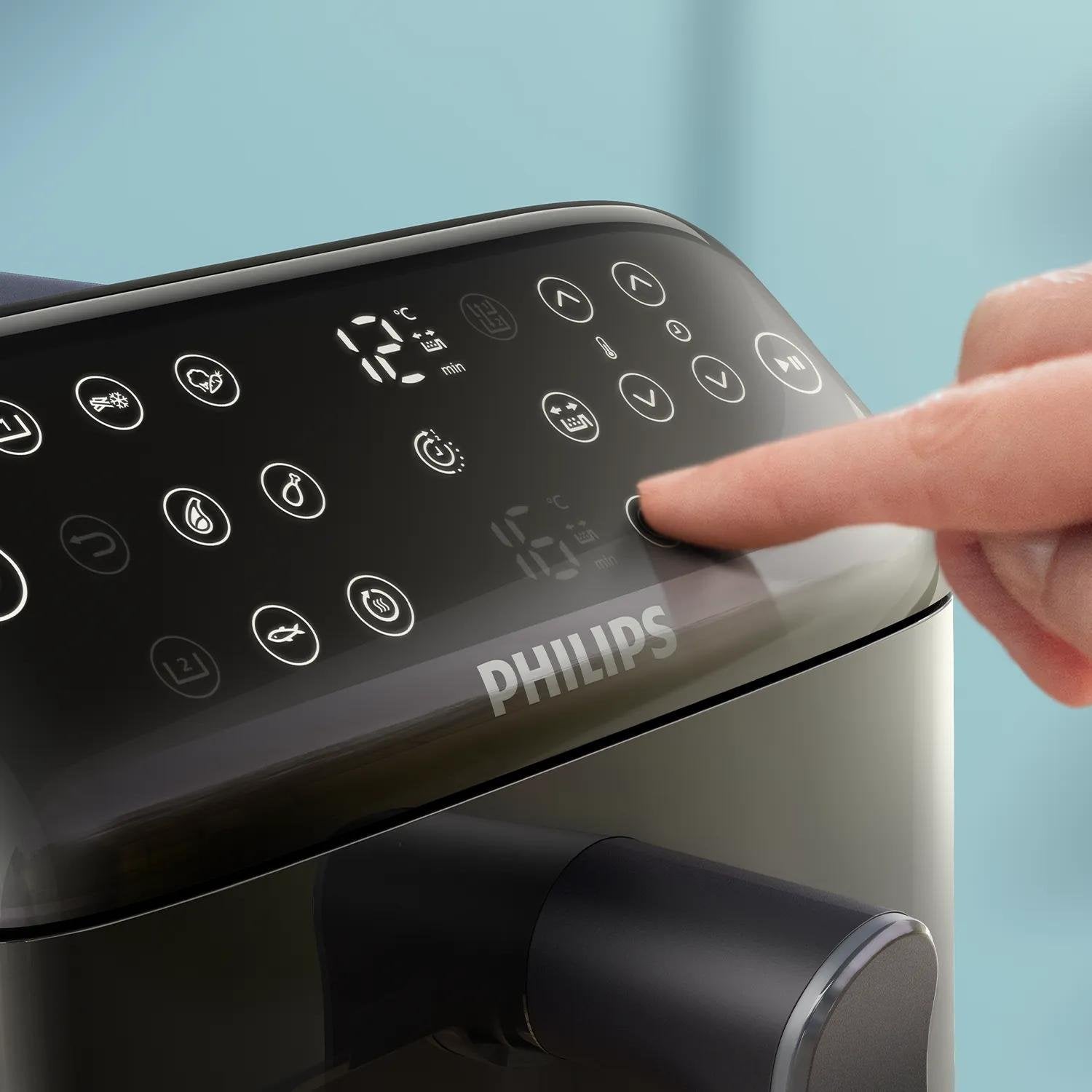 Philips 4000 Series Na462/80 Freidora Doble 10 L Independiente 2750 W Freidora De Aire Caliente Negro, Oro, Gris