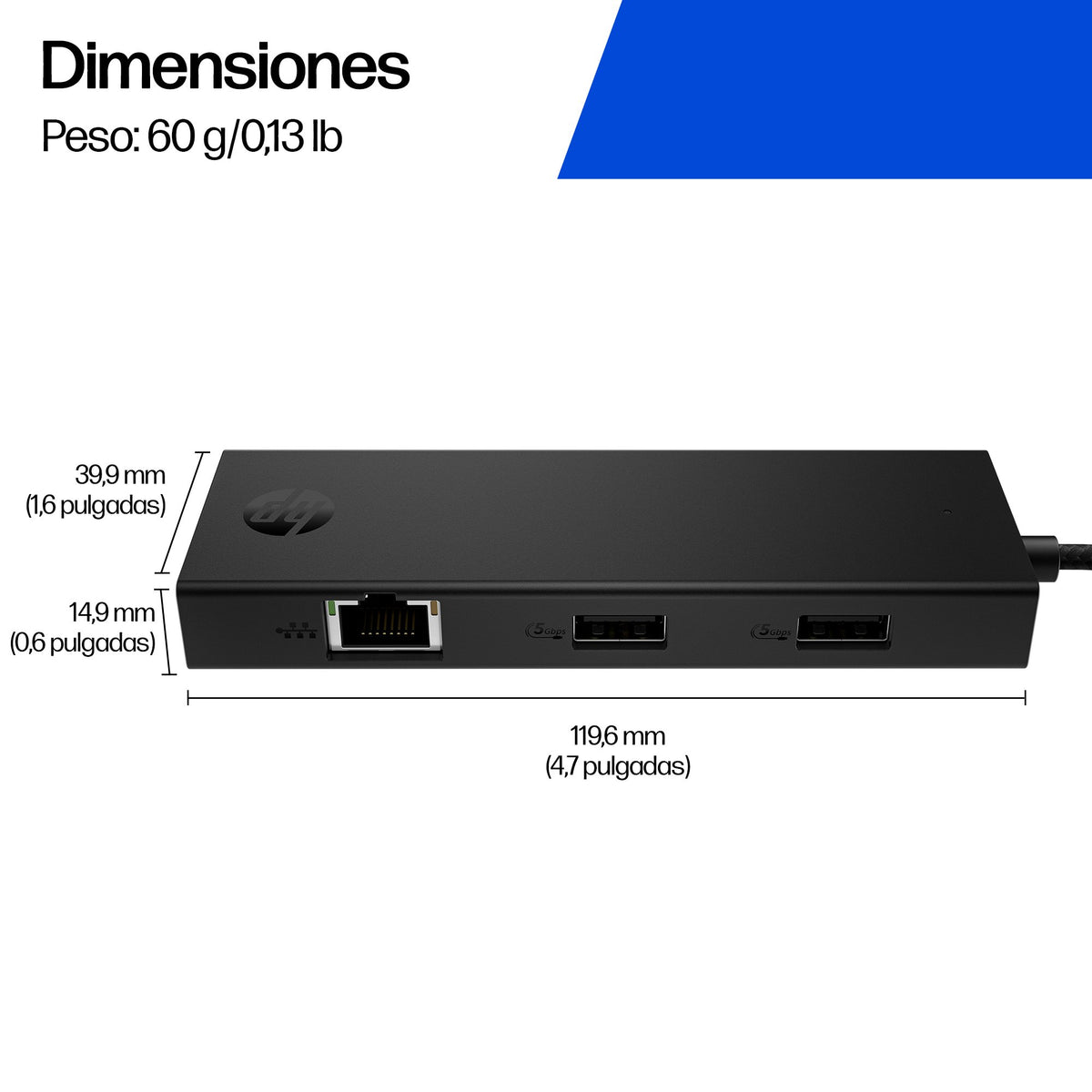 EAN 198990573175 - HP Portable USB-C Hub imagen 3
