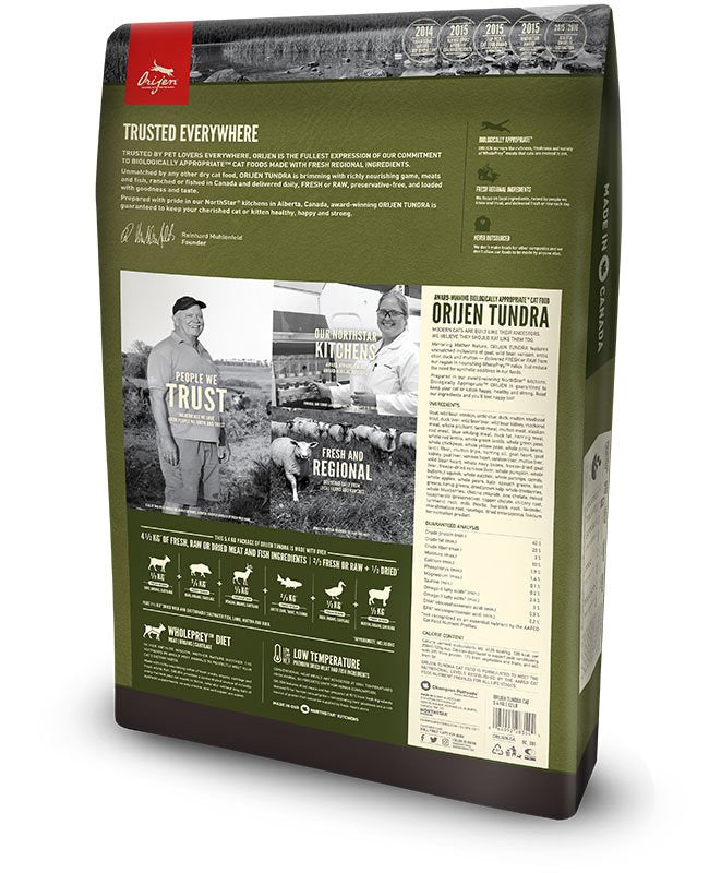 EAN 0064992283544 - Orijen Tundra alimento seco para gatos 5,4 kg Adulto Cabra, Jabalí, Pato imagen 2
