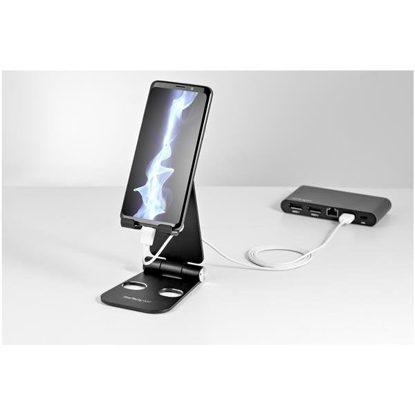 EAN 0065030888028 - StarTech.com USPTLSTNDB soporte Soporte pasivo Teléfono móvil/smartphone, Tablet/UMPC Negro imagen 4