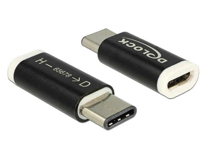 EAN 4043619656783 - DeLOCK 65678 cambiador de género para cable USB 2.0-C USB 2.0 Micro-B Negro, Blanco imagen 1