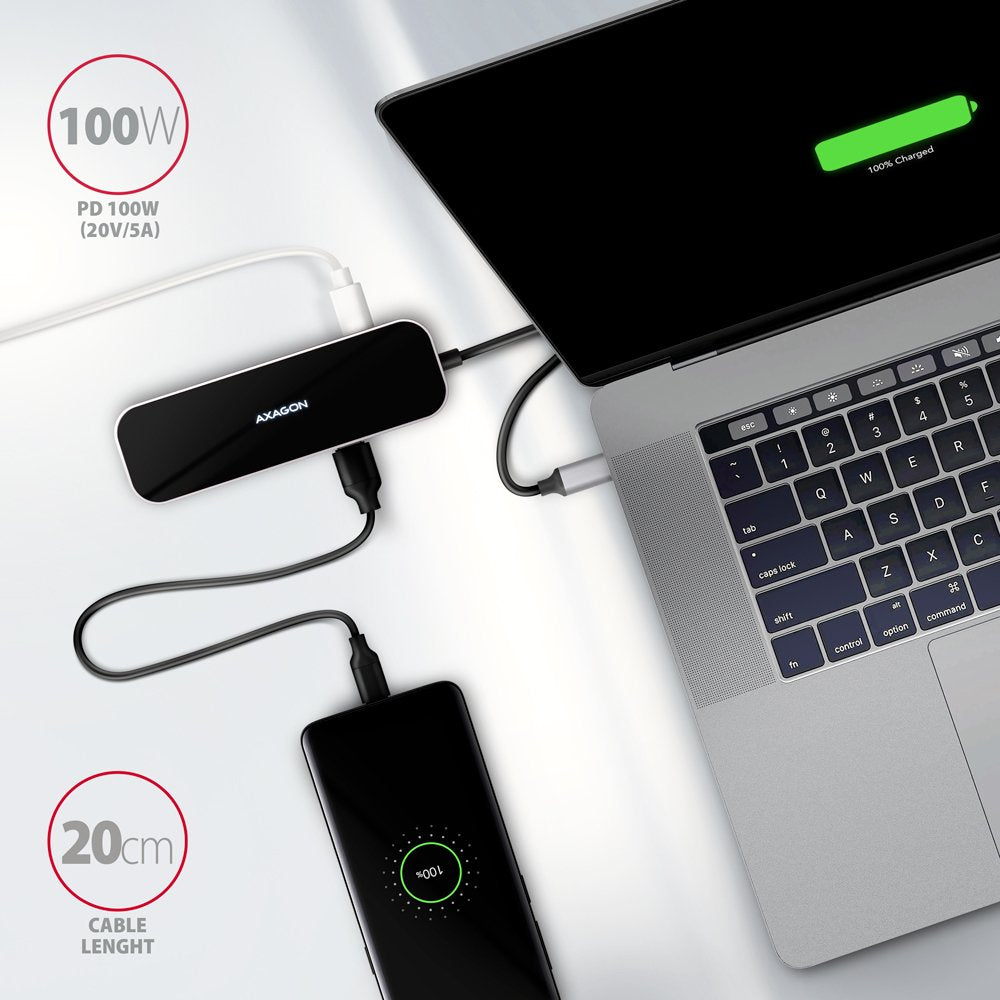 EAN 8595247906182 - Axagon HMC-6GL base para portátil y replicador de puertos Alámbrico USB 3.2 Gen 1 (3.1 Gen 1) Type-C Negr imagen 7