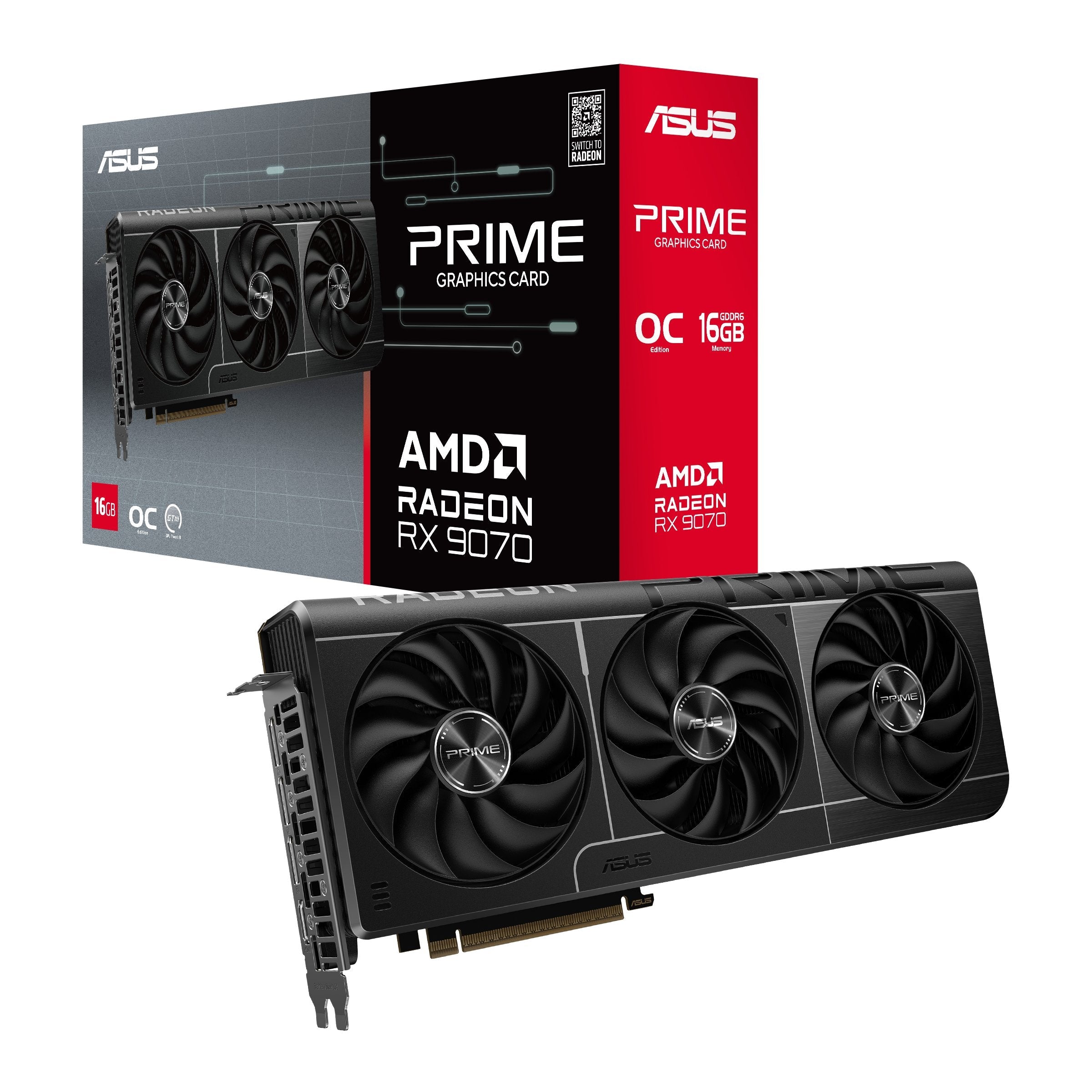 Tarjeta Grafica Asus Radeon Prime Rx9070 O16g