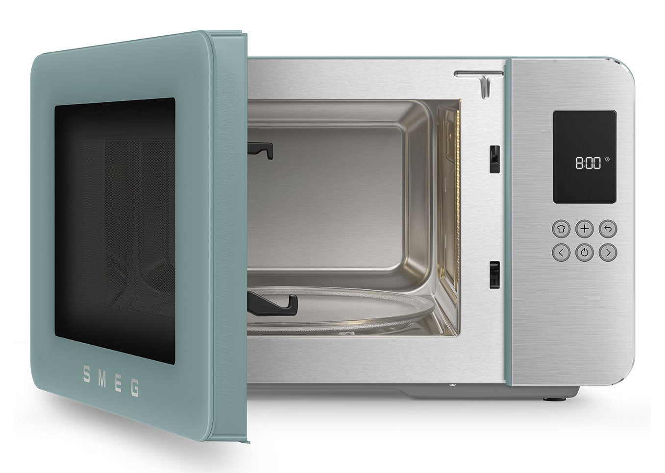 Smeg Mikrowelle M. Grill Moc01egmeu, 4 Fkt, 1900w, Smaragdgrün Matt