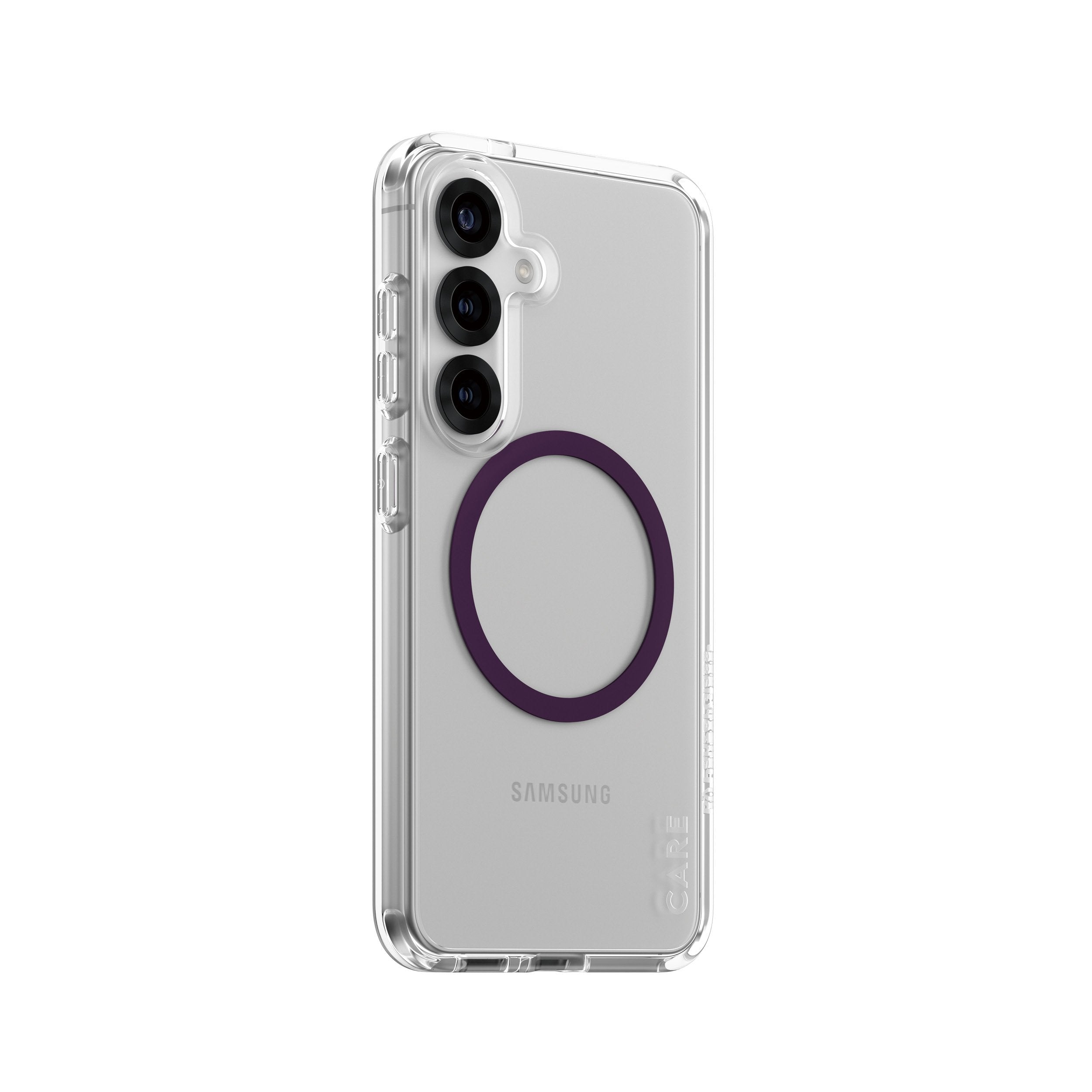 Care Flagship Case Clear Combat W. Plum Purple Qi Galaxy S25
