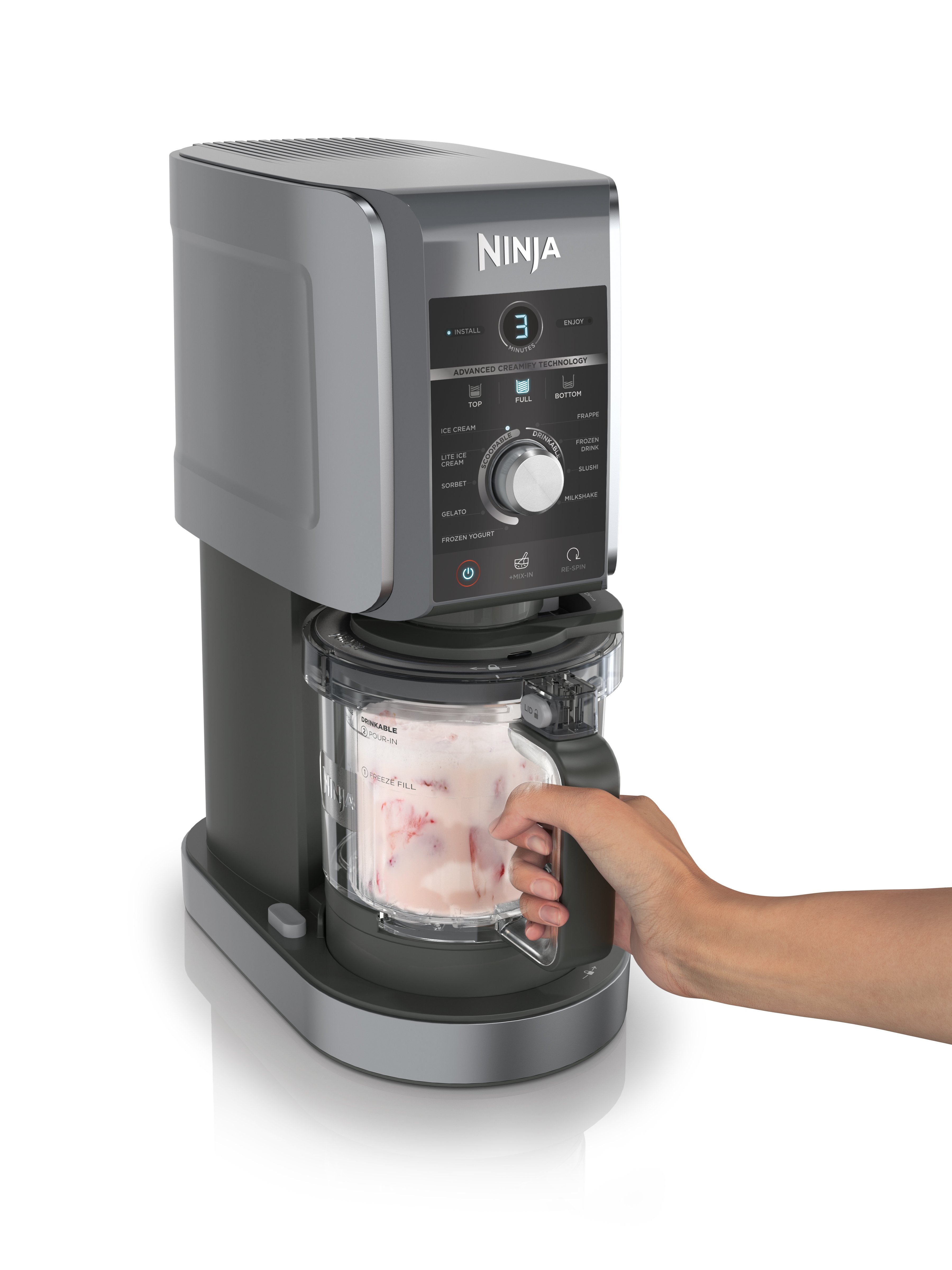EAN 622356283076 - Ninja CREAMi Deluxe Máquina de helados y batidos 2,1 L 800 W Negro, Gris imagen 3