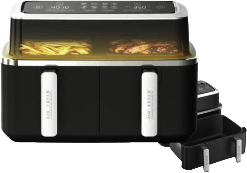 Exquisit Gutfels Airfry 5010 Doppelheissluftfrit.2600w 2x4.2l 80°-200°C Timer