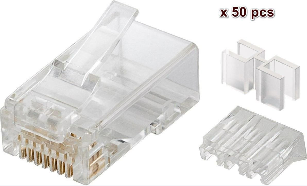 Modular Plug Cat5e Plug 8p8c Unshielded, 50pcs In One Bag