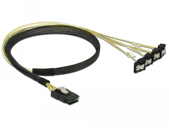 Delock Cable Mini Sas Sff-8087 > 4 X Sata 7 Pin Gewinkelt 0,5 M