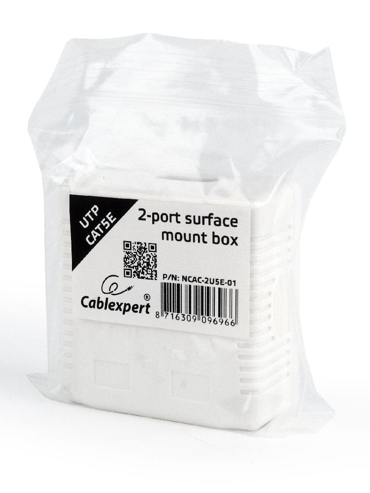 Gembird Roseta Ncac-2u5e-01 Cat5e Utp 2 Puertos Surface Mount Box