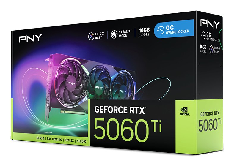 Tarjeta Grafica Pny 5060ti 16gb Argb Overclocked Triple Fan