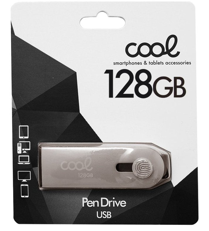 Pendrive 128gb Usb 2.0 Cool Optimus Silver