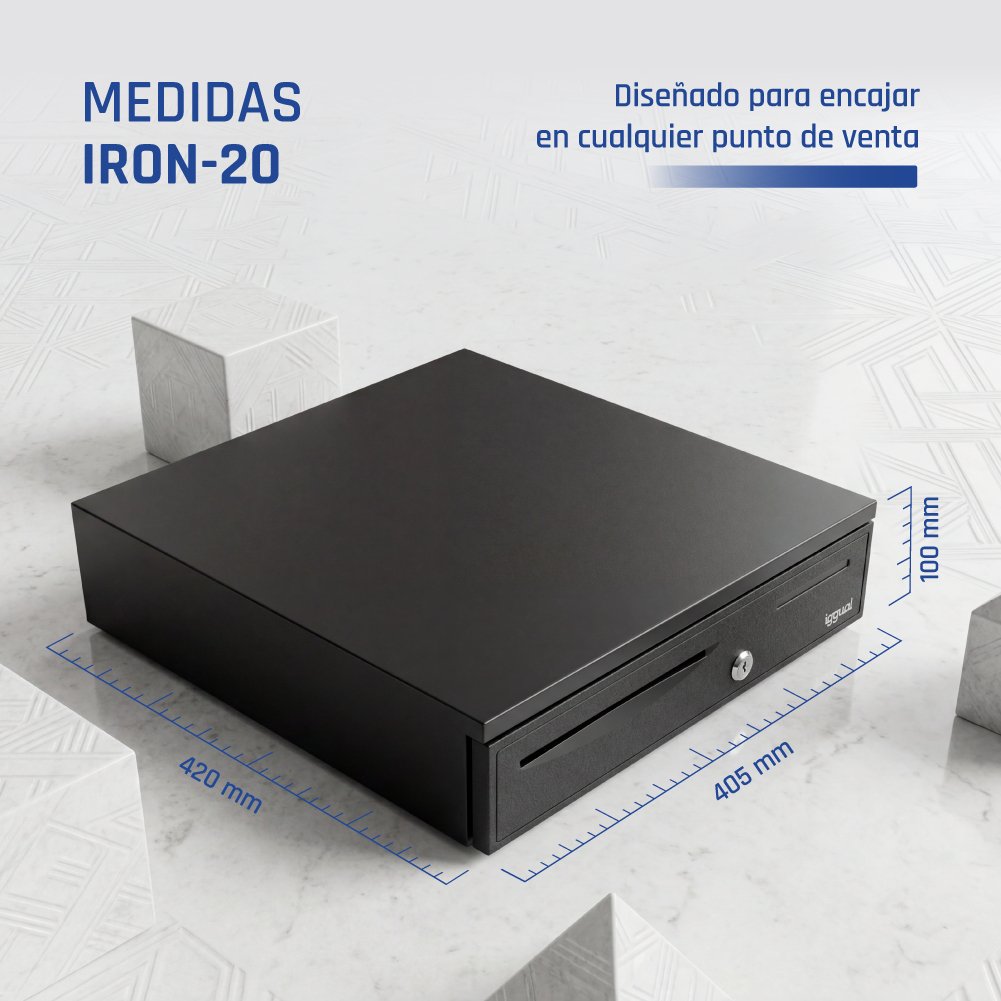 EAN 8435364319307 - iggual IRON-20 Cajón de efectivo automático y manual imagen 12