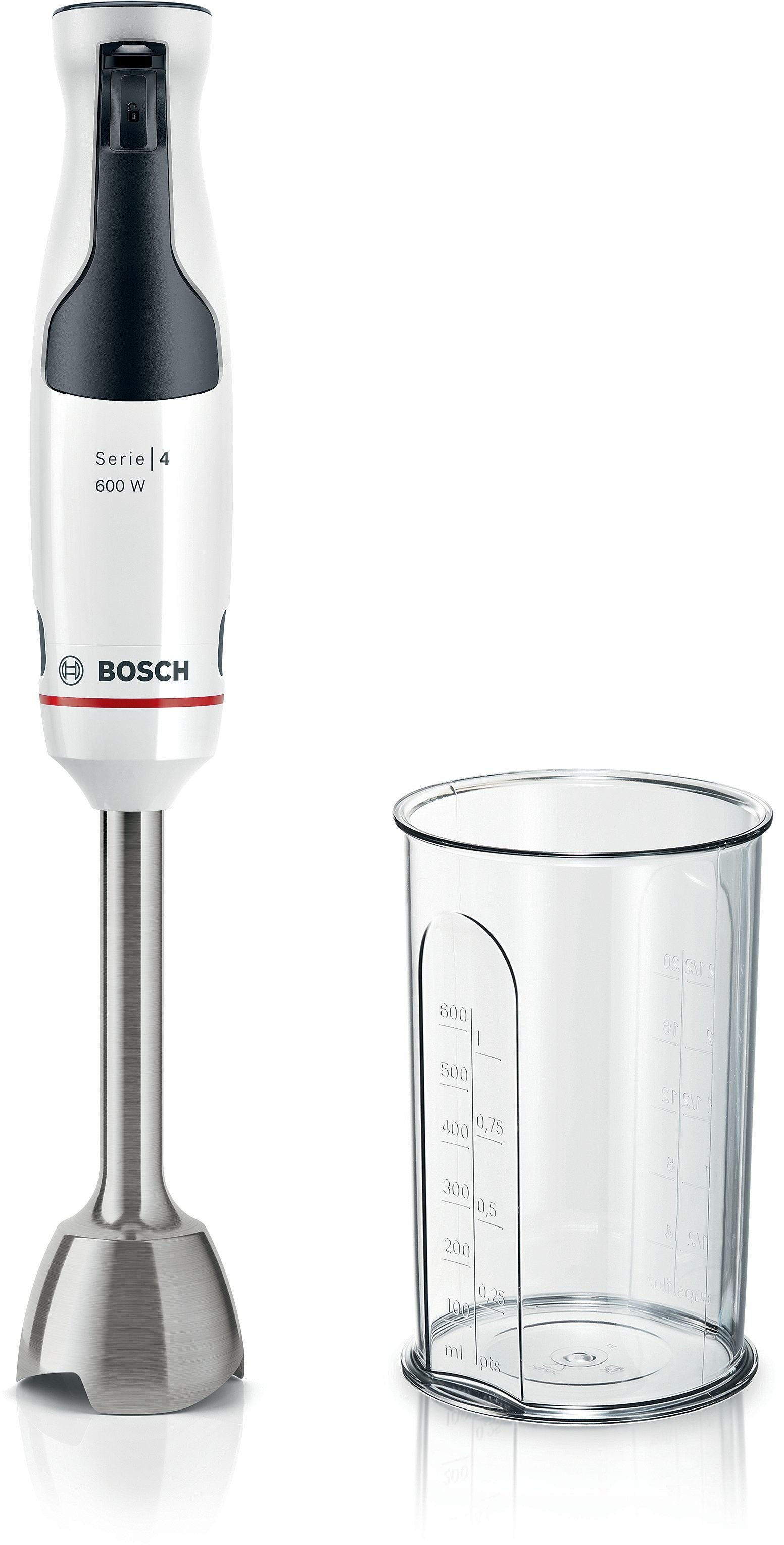 Batidora De Mano Bosch Msm4w210 Ergomaster, 600 W, Blanco