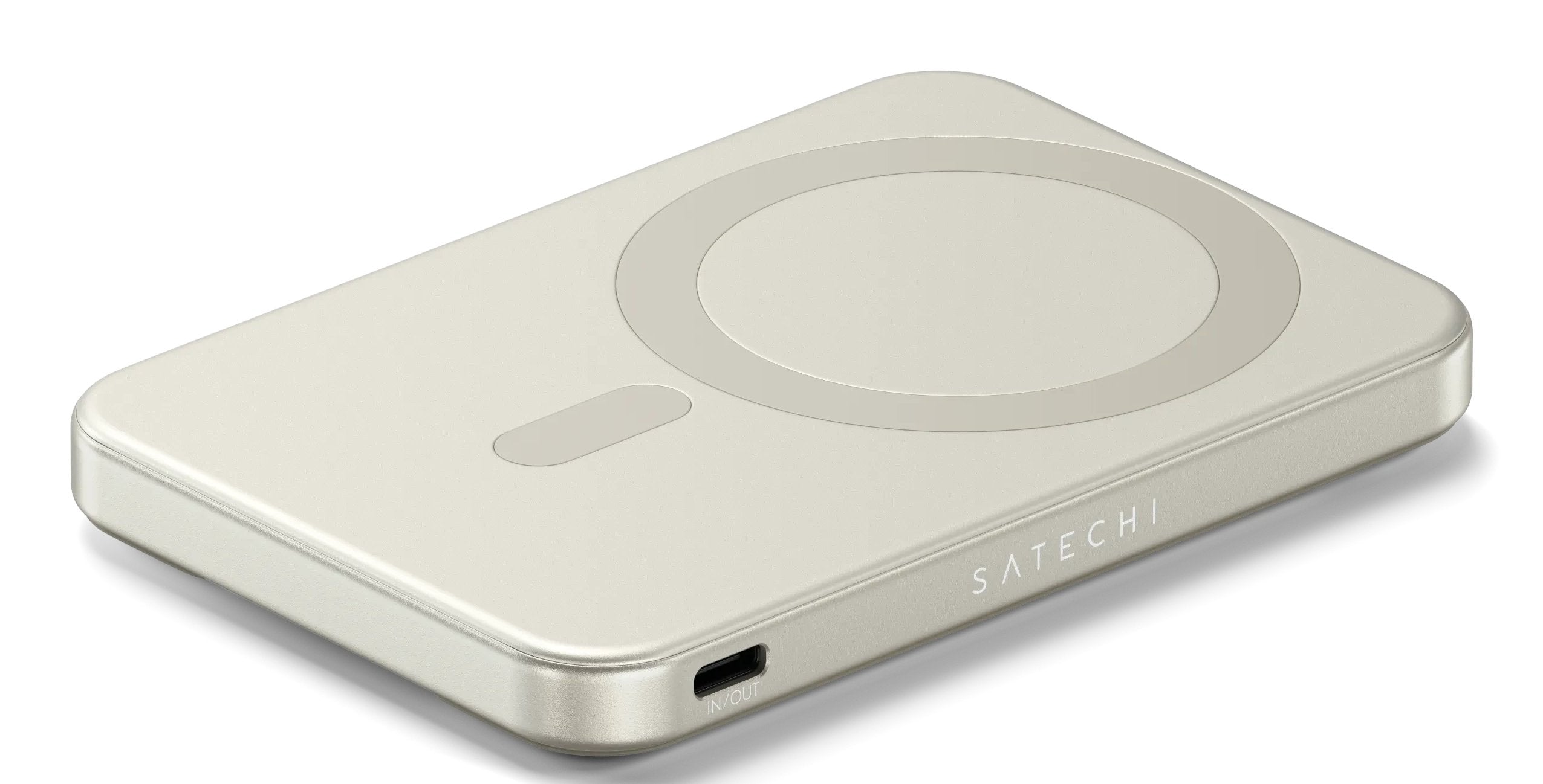 Satechi St-B5q2sw Batería Externa 5000 Mah Cargador Inalámbrico Arena