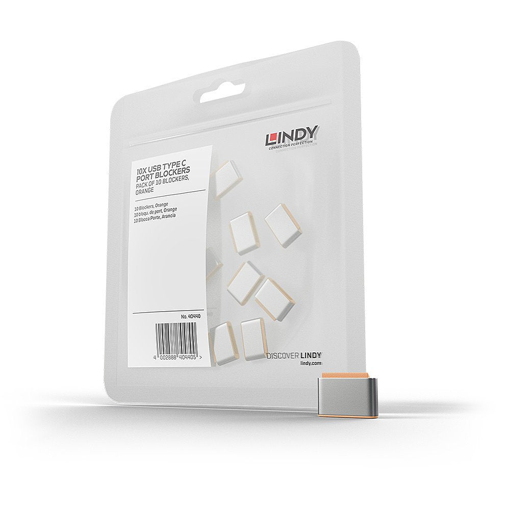 EAN 4002888404402 - Lindy 40440 bloqueador de puerto USB Tipo C Naranja Acrilonitrilo butadieno estireno (ABS) 10 pieza(s) imagen 1