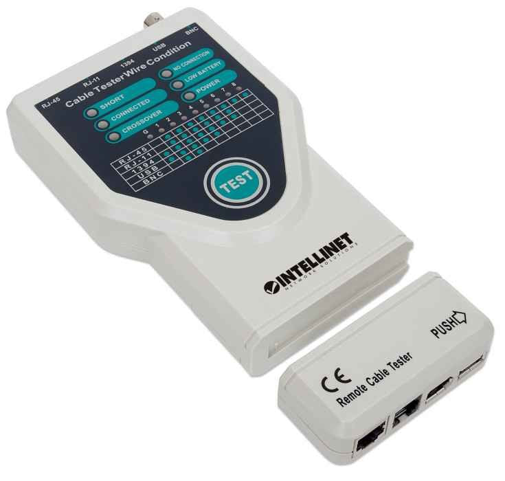 EAN 0766623780094 - Intellinet 780094 comprobador de cables de red Comprobador de cables UTP/STP Gris imagen 2