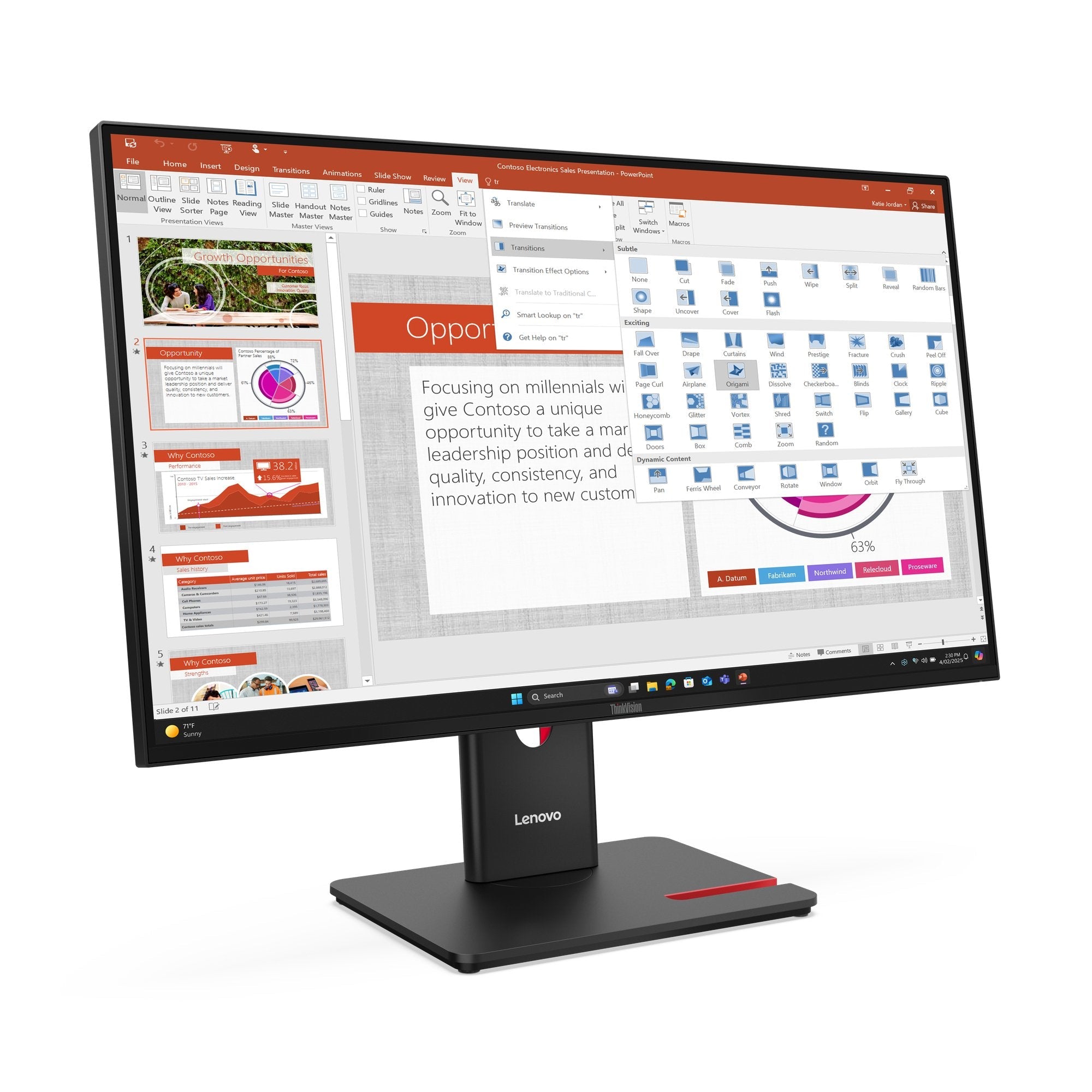 EAN 0198155815652 - Lenovo ThinkVision T27-40 LED display 68,6 cm (27") 1920 x 1080 Pixeles Full HD Negro imagen 4