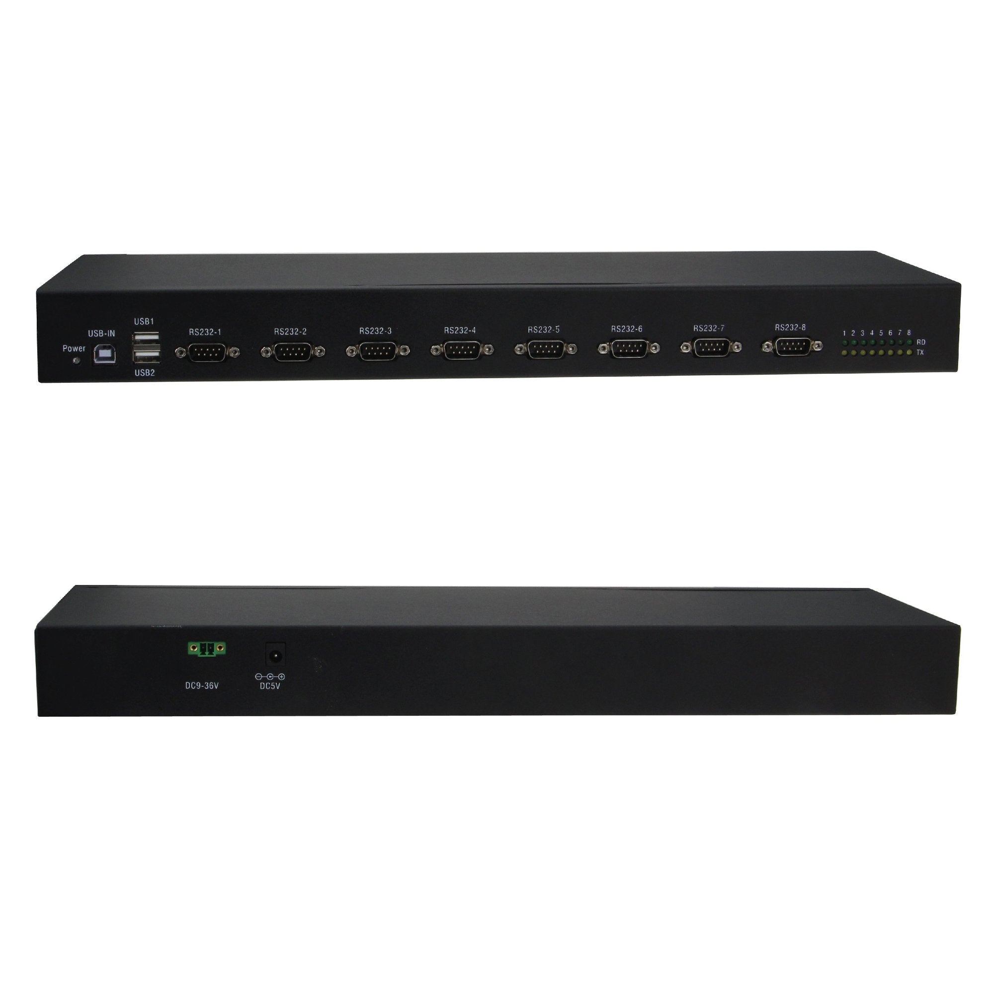 EAN 4040895006288 - RealPower 284513 convertidor, repetidor y aislador en serie USB 2.0 RS-232 Negro imagen 2