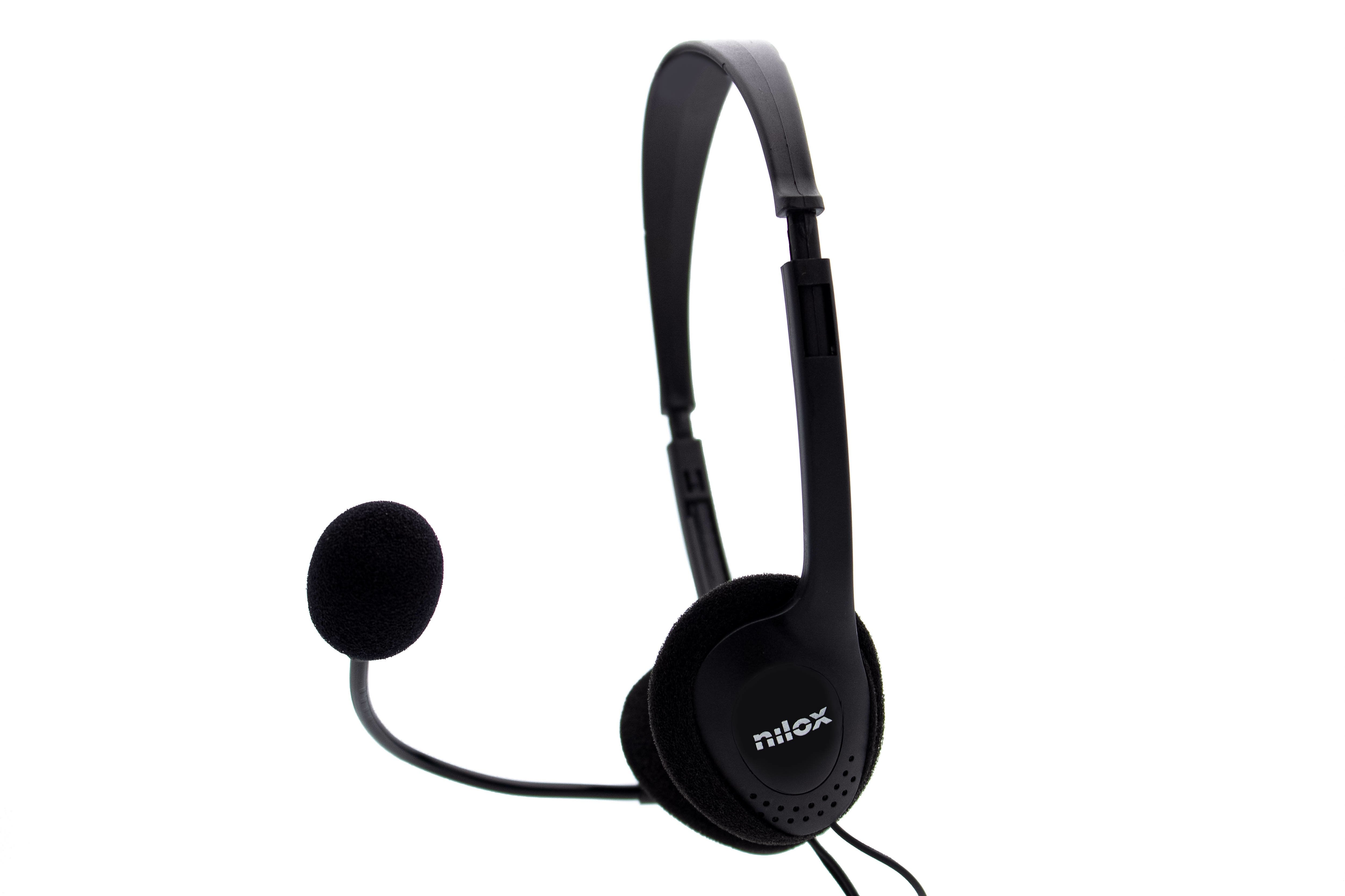 Auriculares Nilox Microfono Control Vol Negro Alambrico