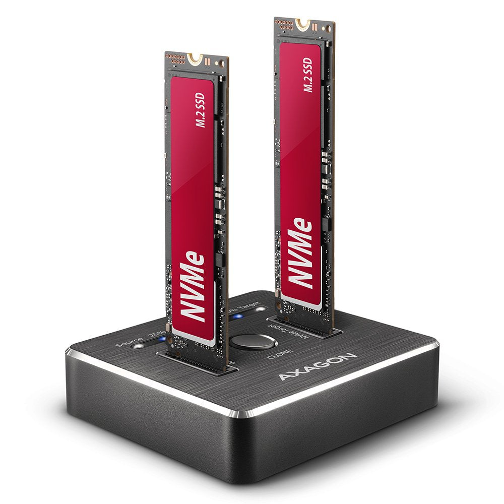 Axagon Adsa-M2c Nvme Clone Dual Ssd Dock Station