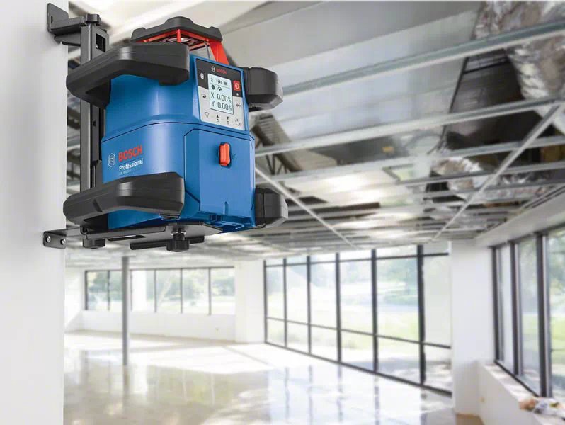 Láser Giratorio Inalámbrico Bosch Professional Grl 600 Chv Professional, 18 Voltios, Con Trípode De Construcción Azul, Batería Procore18v 4,0 Ah, Maletín, Línea Láser Roja 06159940p5